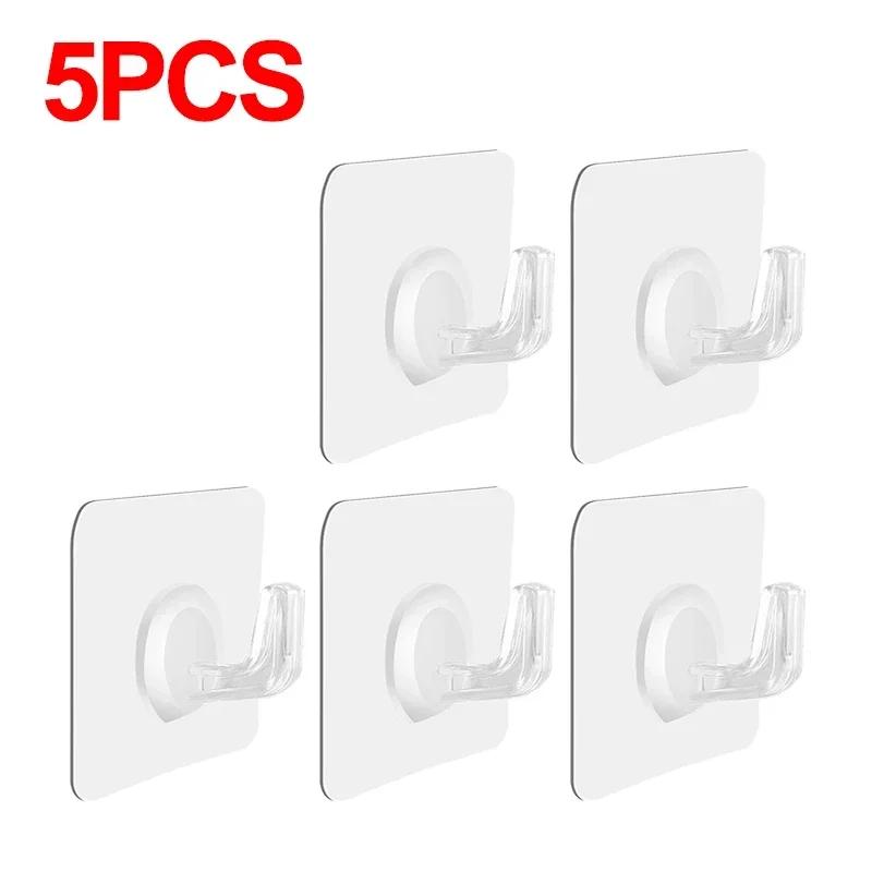 20/5pcs For Kitchen Wall Mount Hook Transparent Home Accessories Self-adhesive Bathroom Organizer Heavy Duty Rack Storage Hooks
20/5pcs For Kitchen Wall Mount Hook Transparent Home Accessories Self-adhesive Bathroom Organizer Heavy Duty Rack Storage Hooks