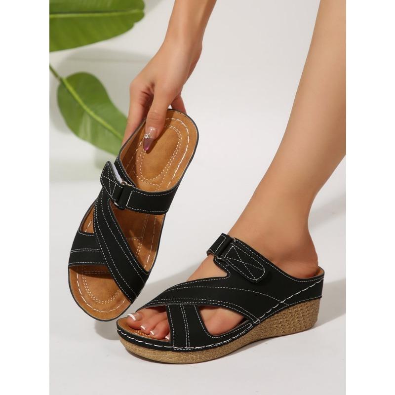 Большой размер, шлепанцы на танкетке, женские летние новые сандалии с перекрестными ремешками на липучке, цветной коллаж 43 чёрный
Большой размер, шлепанцы на танкетке, женские летние новые сандалии с перекрестными ремешками на липучке, цветной коллаж 43 чёрный