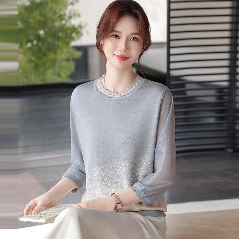 Elegant Spring Knitwear 2026: Stylish Gauze Sleeve Top for Middle-aged & Elderly Women 2XL (120-140 lbs)
Elegant Spring Knitwear 2026: Stylish Gauze Sleeve Top for Middle-aged & Elderly Women 2XL (120-140 lbs)