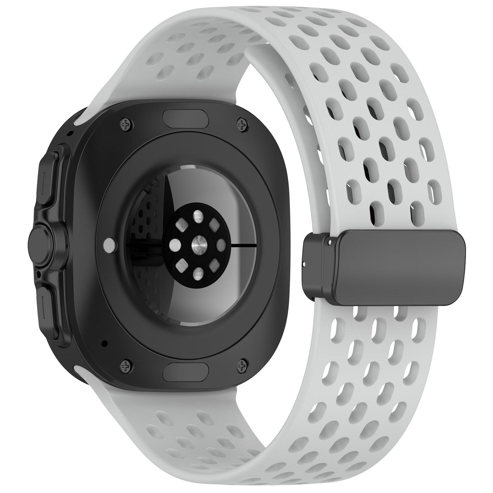 Для Samsung Galaxy Watch Ultra 47мм Силиконовый ремешок для часов Запасной ремешок с магнитной складной застежкой Light Grey
Для Samsung Galaxy Watch Ultra 47мм Силиконовый ремешок для часов Запасной ремешок с магнитной складной застежкой Light Grey