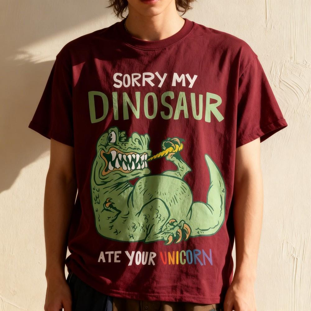 My Dinosaur Ate Your Unicorn Funny TRex Mens TShirt 100% Cotton Unisex T-Shirt XXL
My Dinosaur Ate Your Unicorn Funny TRex Mens TShirt 100% Cotton Unisex T-Shirt XXL
