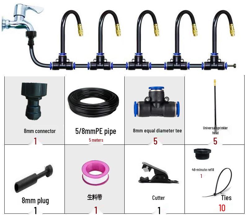 Универсальный регулируемый микро-распылитель для орошения, охлаждения и увлажнения
Универсальный регулируемый микро-распылитель для орошения, охлаждения и увлажнения