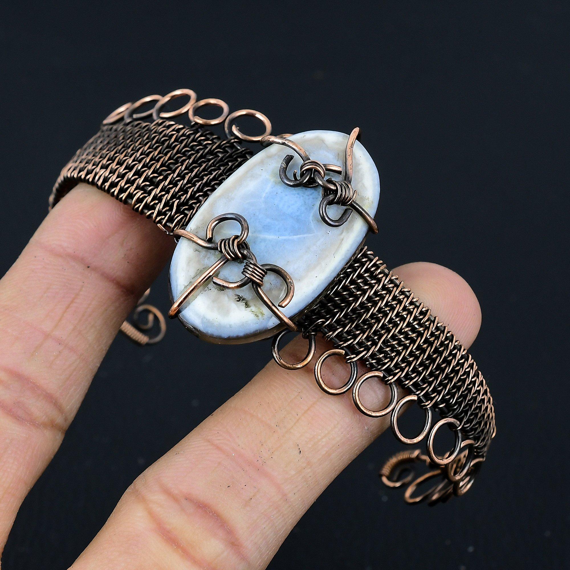 Браслет из опала Оуайхи, Ювелирные изделия, обернутые медной проволокой 999 пробы, Браслет с драгоценным камнем, Подарок для нее, Изящные ювелирные изделия ручной работы
Браслет из опала Оуайхи, Ювелирные изделия, обернутые медной проволокой 999 пробы, Браслет с драгоценным камнем, Подарок для нее, Изящные ювелирные изделия ручной работы