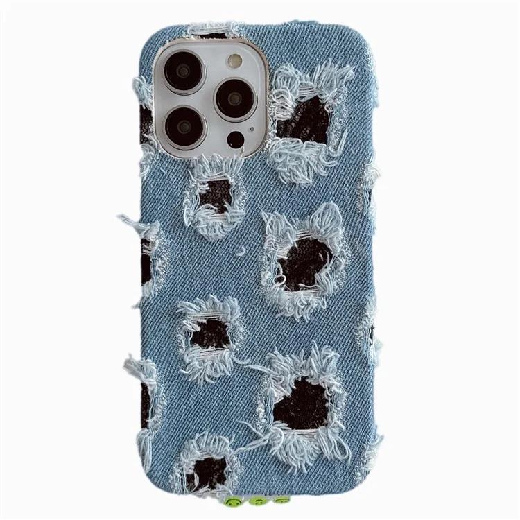 For iPhone 15 Pro Case Denim Cloth+PC Wholesale Phone Back Cover with Black Mesh Hole
For iPhone 15 Pro Case Denim Cloth+PC Wholesale Phone Back Cover with Black Mesh Hole