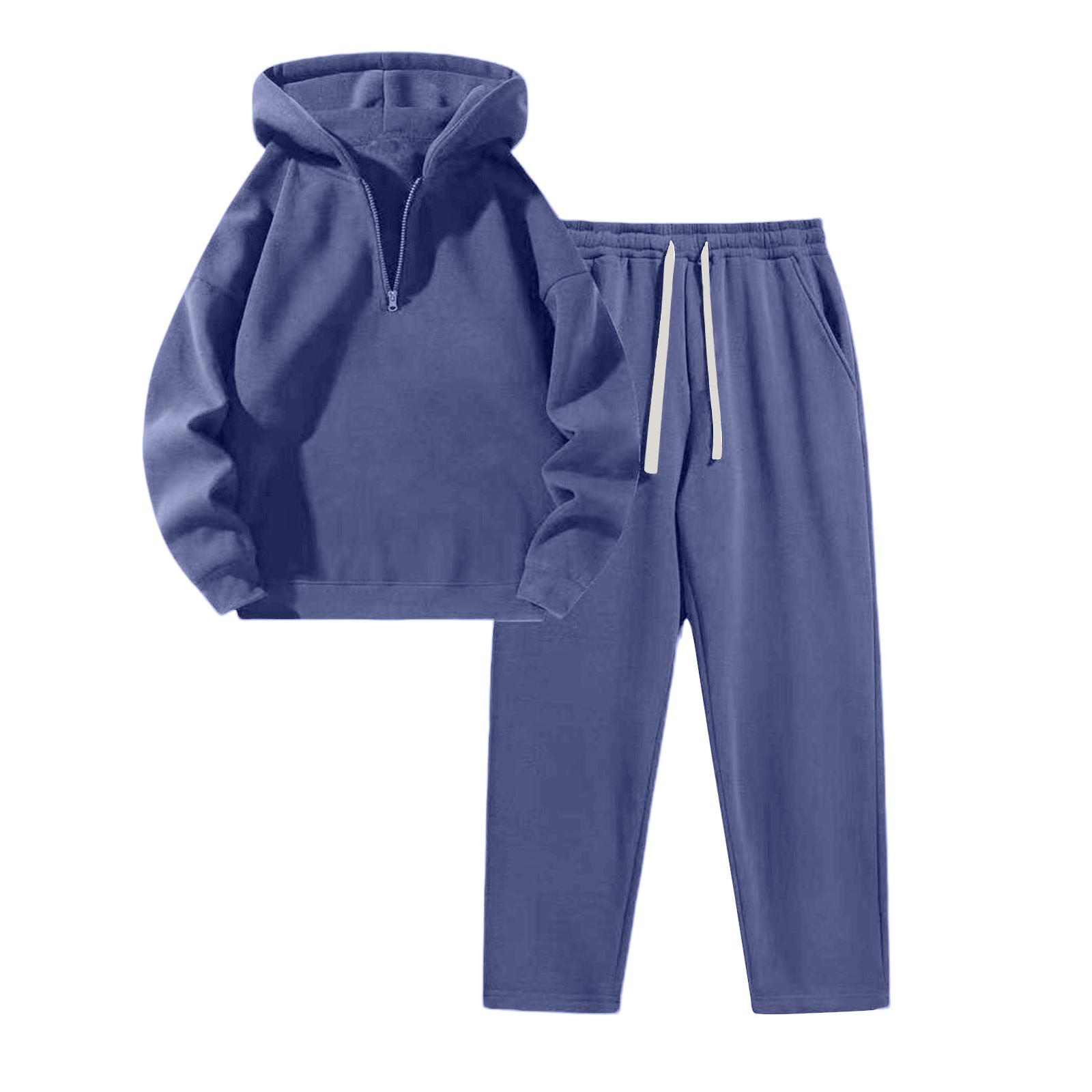 Sets For Men Fall Half Zip Hoodies Drawstring Joggers Sweatpants Set Matching Clothing Set XL Темно-синій
Sets For Men Fall Half Zip Hoodies Drawstring Joggers Sweatpants Set Matching Clothing Set XL Темно-синій