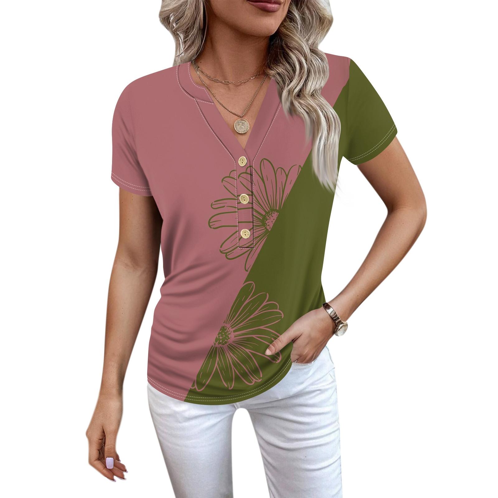 Женская новая футболка с v-образным вырезом на пуговицах и модным принтом с коротким рукавом и ретро-принтом, повседневные топы, футболки большого размера L армия зеленый
Женская новая футболка с v-образным вырезом на пуговицах и модным принтом с коротким рукавом и ретро-принтом, повседневные топы, футболки большого размера L армия зеленый