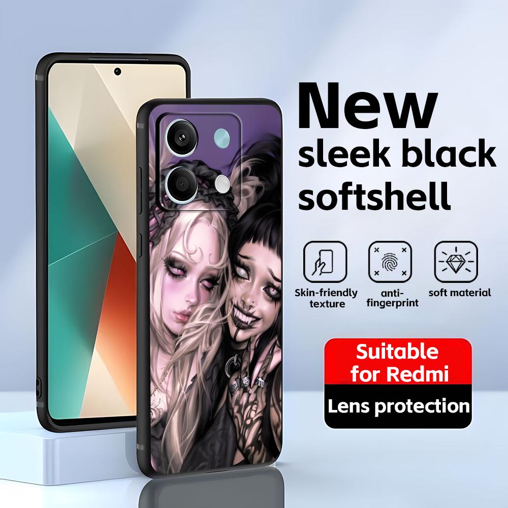 Gothic style cool girl Phone Case For Redmi Note 14 13 12 11 Pro Plus S 5G 14C A3 Soft Black Phone Cover Redmi Note 14 Pro+ 5G (Global)
Gothic style cool girl Phone Case For Redmi Note 14 13 12 11 Pro Plus S 5G 14C A3 Soft Black Phone Cover Redmi Note 14 Pro+ 5G (Global)