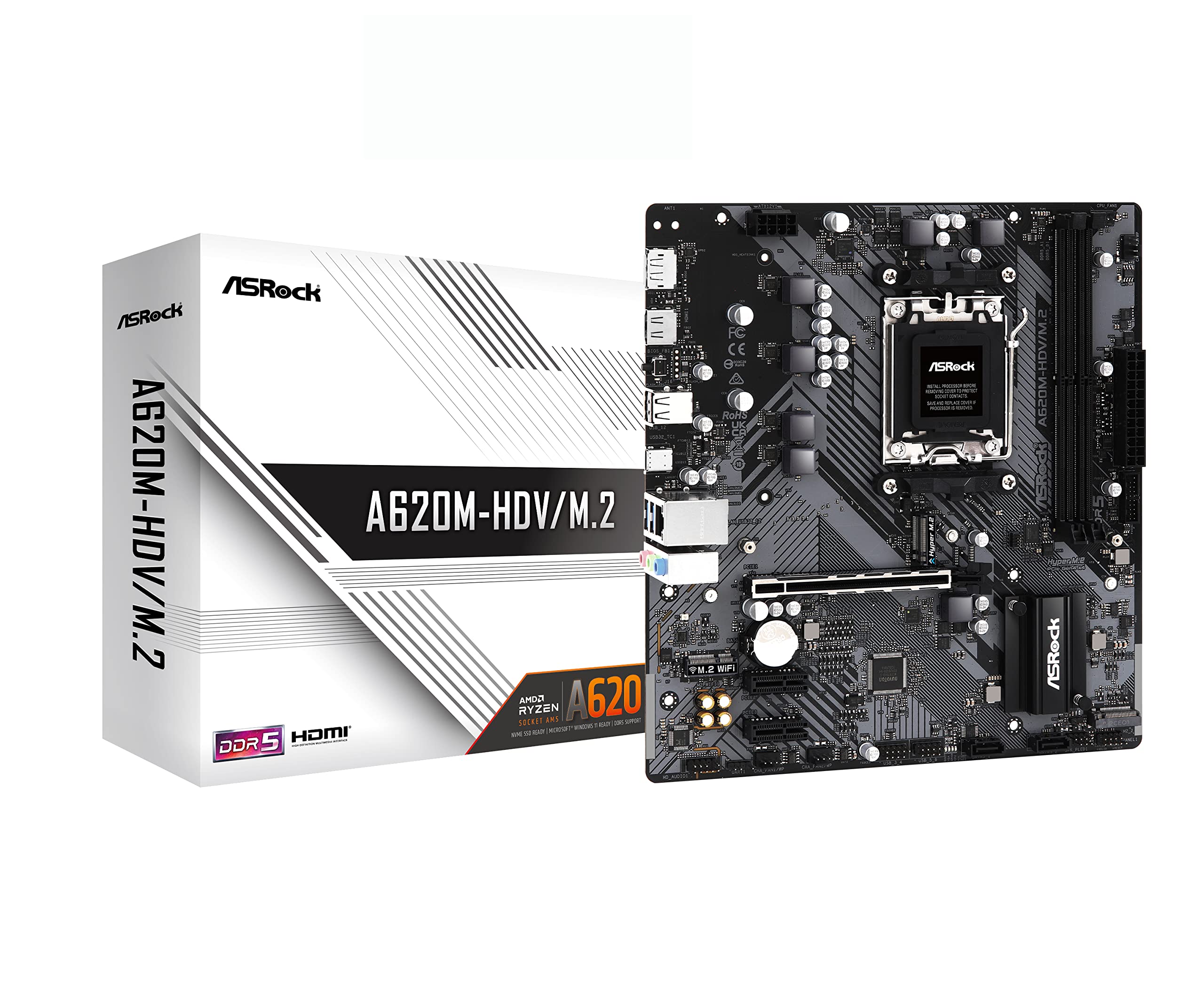 ASRock microATX motherboard MB6150 A620M-HDV/M.2
ASRock microATX motherboard MB6150 A620M-HDV/M.2