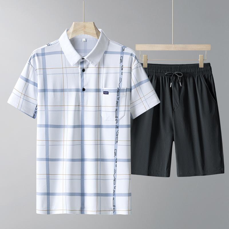 Middle Aged And Elderly Sports Suit Men s Casual Ice Silk Short Sleeved Men s Two-piece Set XL білий
Middle Aged And Elderly Sports Suit Men s Casual Ice Silk Short Sleeved Men s Two-piece Set XL білий