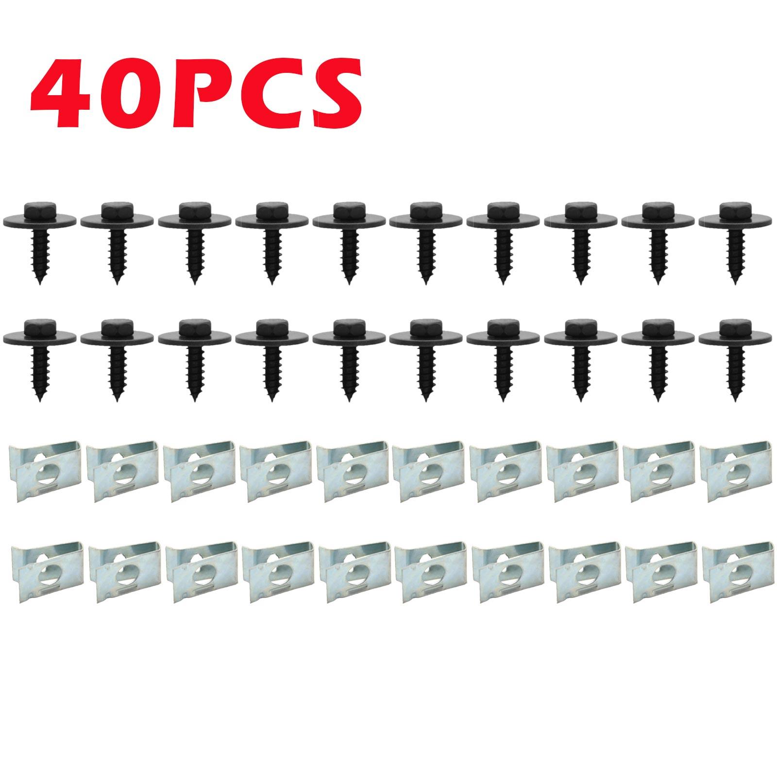 40PCS U Nut Hex Screw Speed Fastener Undertray Sheet Metal Clip Fixing Bumper Cross Head Screws For BMW X3 E83 F25
40PCS U Nut Hex Screw Speed Fastener Undertray Sheet Metal Clip Fixing Bumper Cross Head Screws For BMW X3 E83 F25