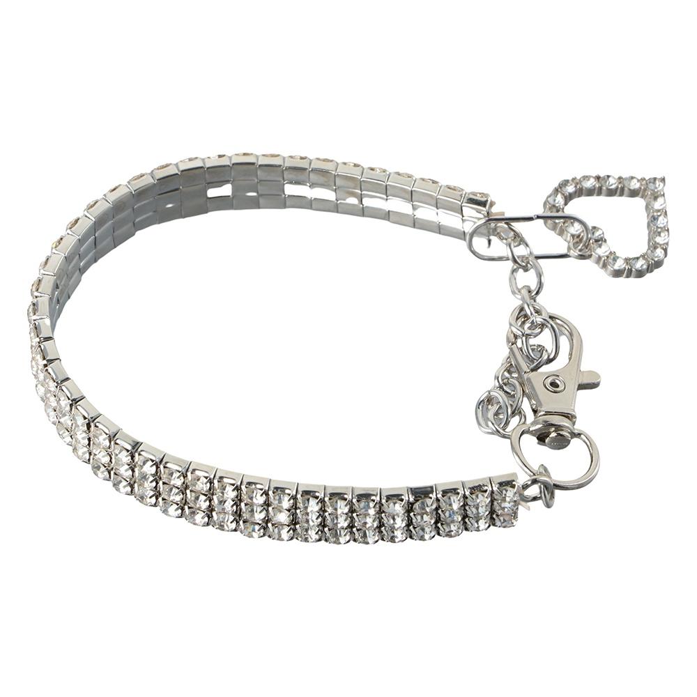 Heart Shaped Bright Rhinestone Crystal Necklace Dog Accessories Pet Collar Pet Supplies M синий
Heart Shaped Bright Rhinestone Crystal Necklace Dog Accessories Pet Collar Pet Supplies M синий