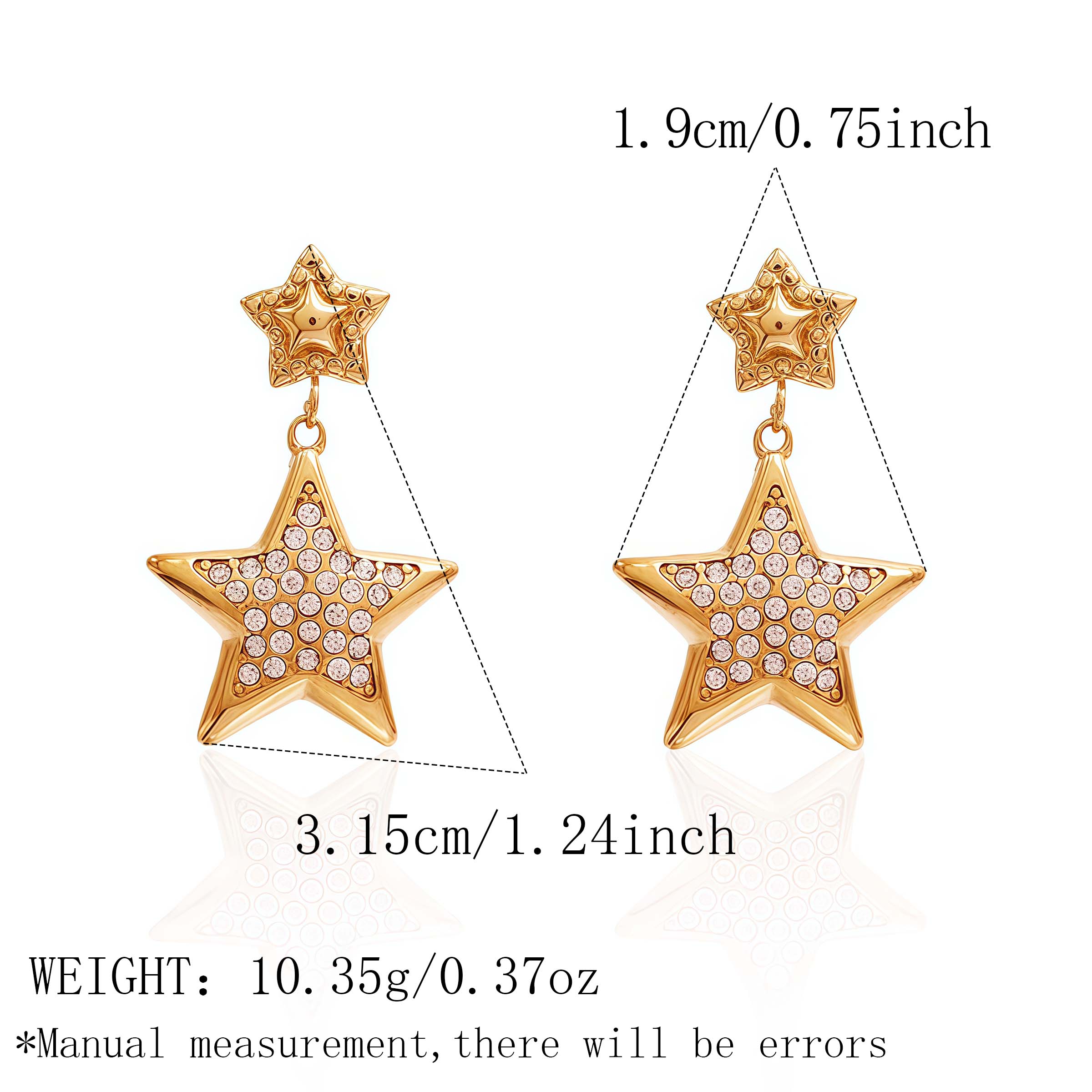 Fashion Stainless steel Star Stud Earrings for Women Exquisite Crystal Five Pentagram Star Temperament Earrings Zircon 2026
Fashion Stainless steel Star Stud Earrings for Women Exquisite Crystal Five Pentagram Star Temperament Earrings Zircon 2026