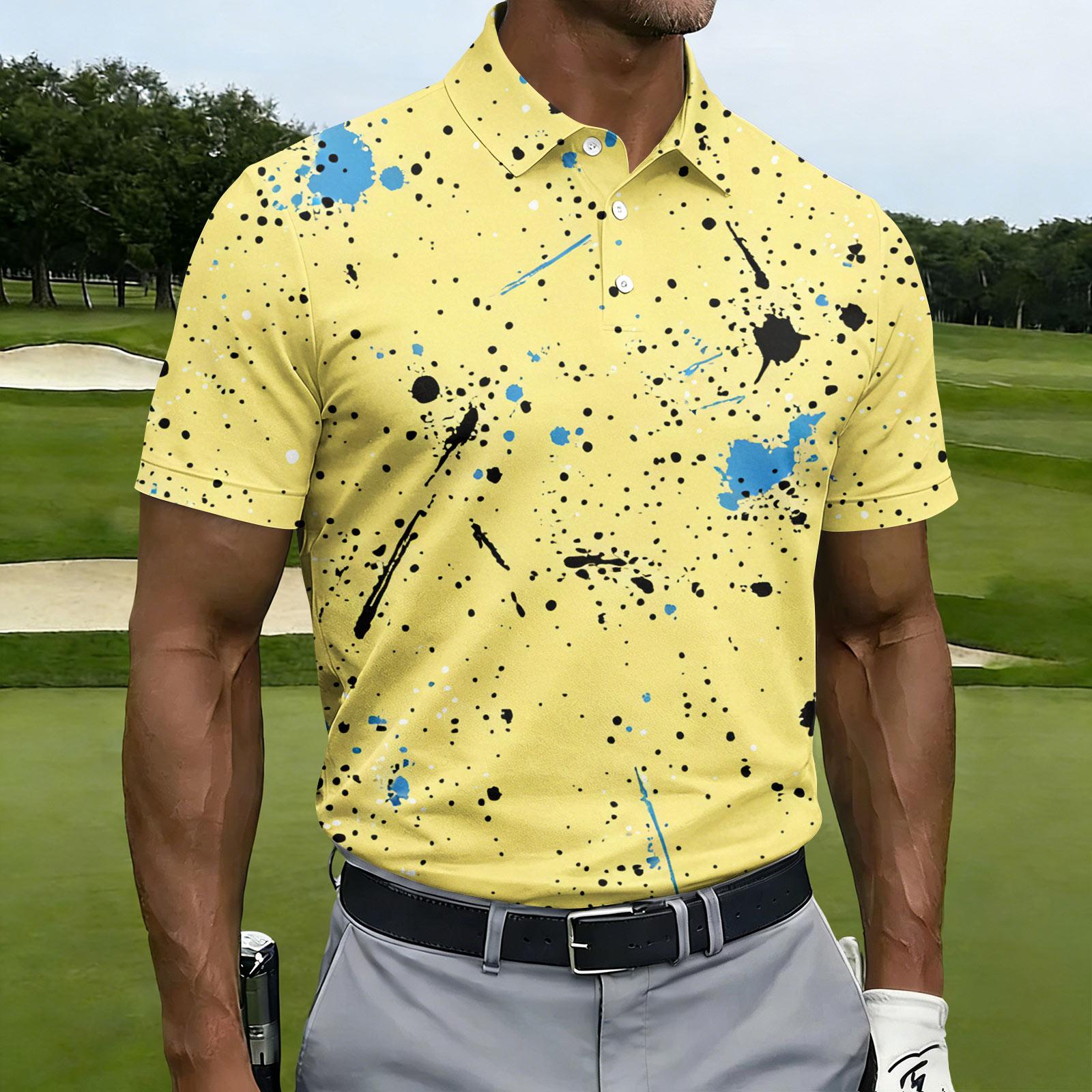 Mens Casual Shirts Short Sleeve Button Up Shirt with Paint Print Lightweight Shirt Mens Casual for Summer Shirts for Men UK XL жовтий
Mens Casual Shirts Short Sleeve Button Up Shirt with Paint Print Lightweight Shirt Mens Casual for Summer Shirts for Men UK XL жовтий