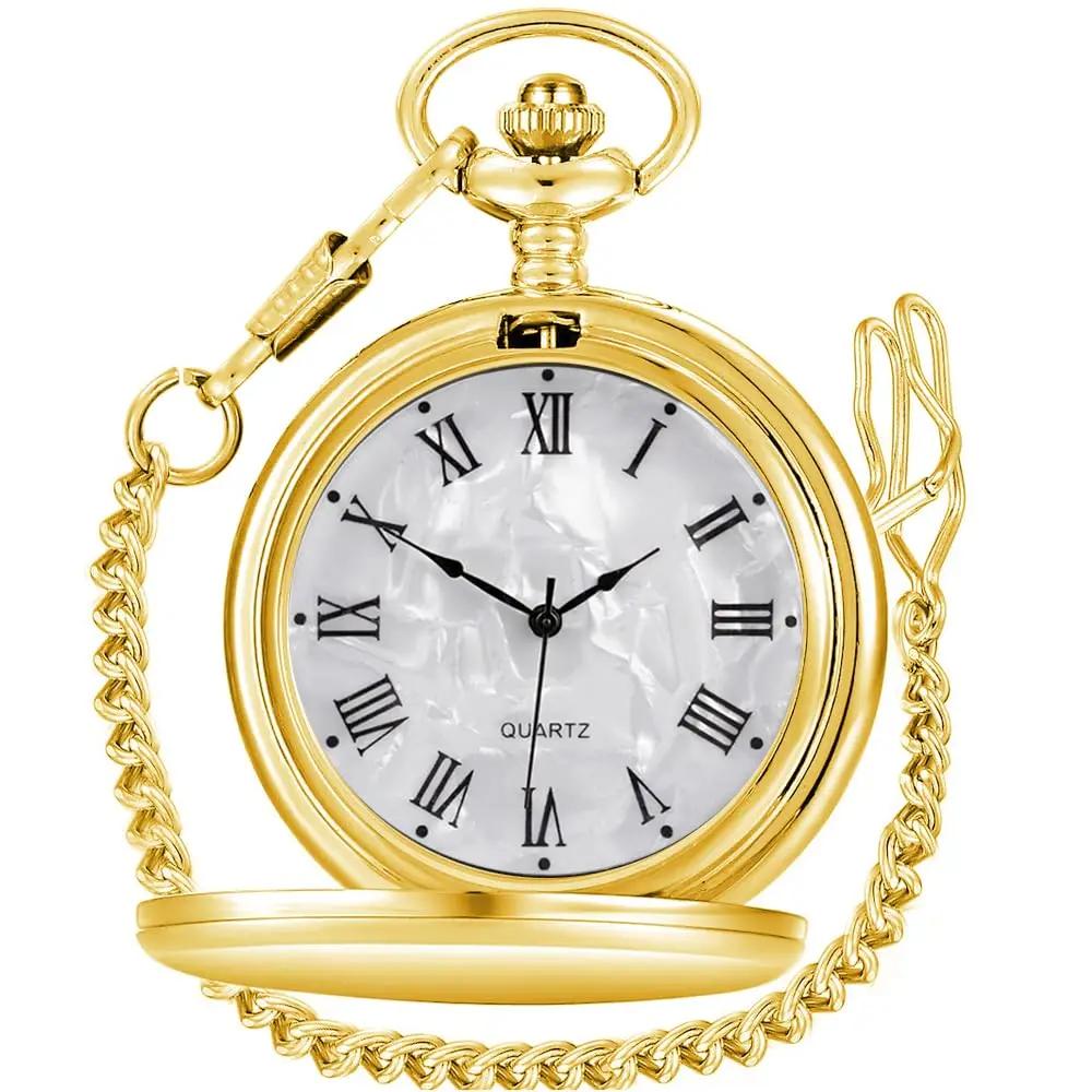 10pcs/lot Wholesale Vintage Smooth Pocket Watch with Chain Roman Numerals White Dial Fashion Men Women Necklace Pendant Clock
10pcs/lot Wholesale Vintage Smooth Pocket Watch with Chain Roman Numerals White Dial Fashion Men Women Necklace Pendant Clock