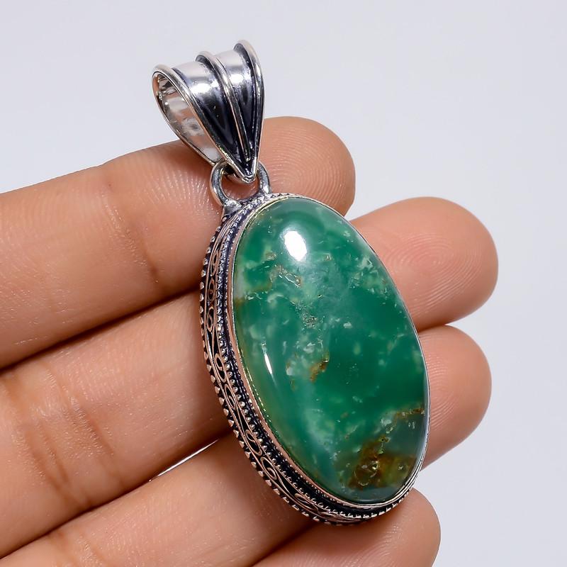 Excellent Top Grade Qualite 100% Natural Chrysoprase Oval Shape Vintage Style Handmade Jewelry 925 Steling Silver Plated Pendant 2 WSJ-4849 2
Excellent Top Grade Qualite 100% Natural Chrysoprase Oval Shape Vintage Style Handmade Jewelry 925 Steling Silver Plated Pendant 2 WSJ-4849 2