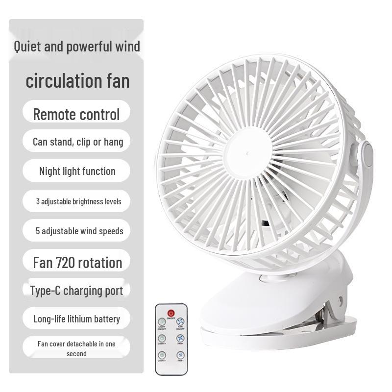 USB Rechargeable Clip-On Ice Cooling Fan with Night Light for Dorms and Desks Plug-in
USB Rechargeable Clip-On Ice Cooling Fan with Night Light for Dorms and Desks Plug-in