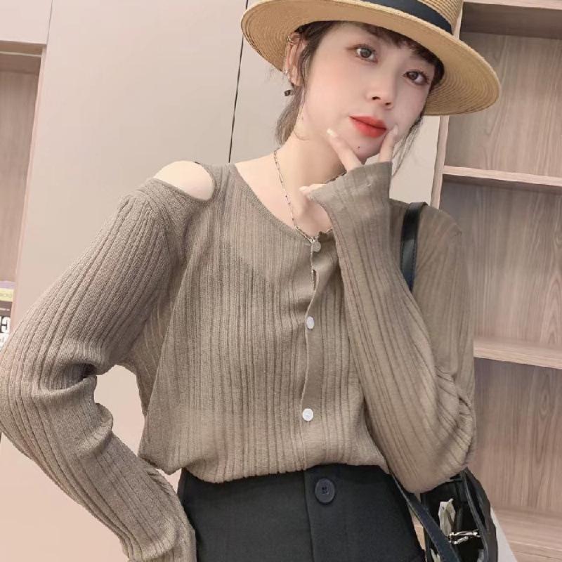 European Chic Off-Shoulder Ice Silk Knit Top - Women’s Trendy Summer/Autumn Style One Size хакі
European Chic Off-Shoulder Ice Silk Knit Top - Women’s Trendy Summer/Autumn Style One Size хакі