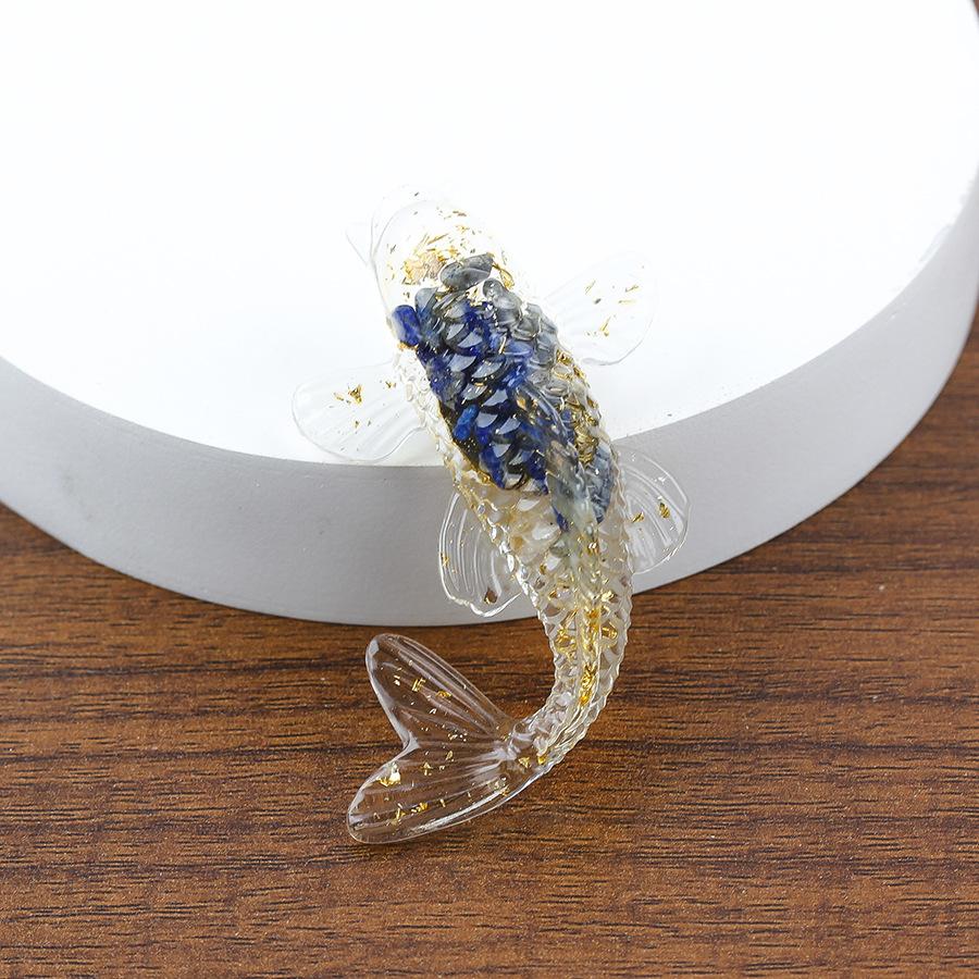 Mini Small Fish Desktop Ornament, Vintage and Personalized Koi Fish, Micro Landscape Resin Crafts, Suitable As A Small Gift for Friends Lapis Lazuli
Mini Small Fish Desktop Ornament, Vintage and Personalized Koi Fish, Micro Landscape Resin Crafts, Suitable As A Small Gift for Friends Lapis Lazuli