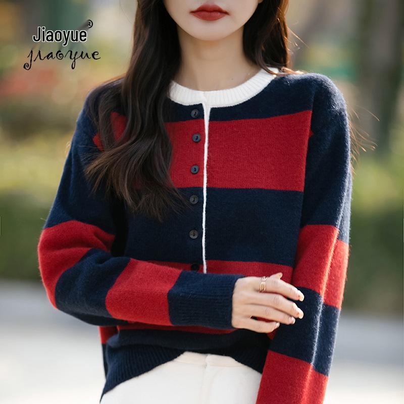 2025 Women s Plus Size Striped Knitted Top: Long-Sleeve, Round Neck, Half-Placket Fleece Sweater L
2025 Women s Plus Size Striped Knitted Top: Long-Sleeve, Round Neck, Half-Placket Fleece Sweater L