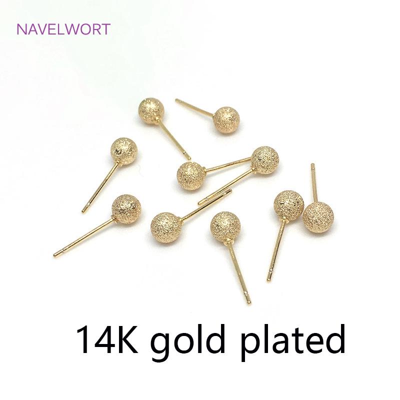 Trendy Frosted Surface Ball Head Stud Earrings Brass Metal 14K Gold Plated Post Earring Fashion Jewelry For Women 5 mm - 10 pieces
Trendy Frosted Surface Ball Head Stud Earrings Brass Metal 14K Gold Plated Post Earring Fashion Jewelry For Women 5 mm - 10 pieces