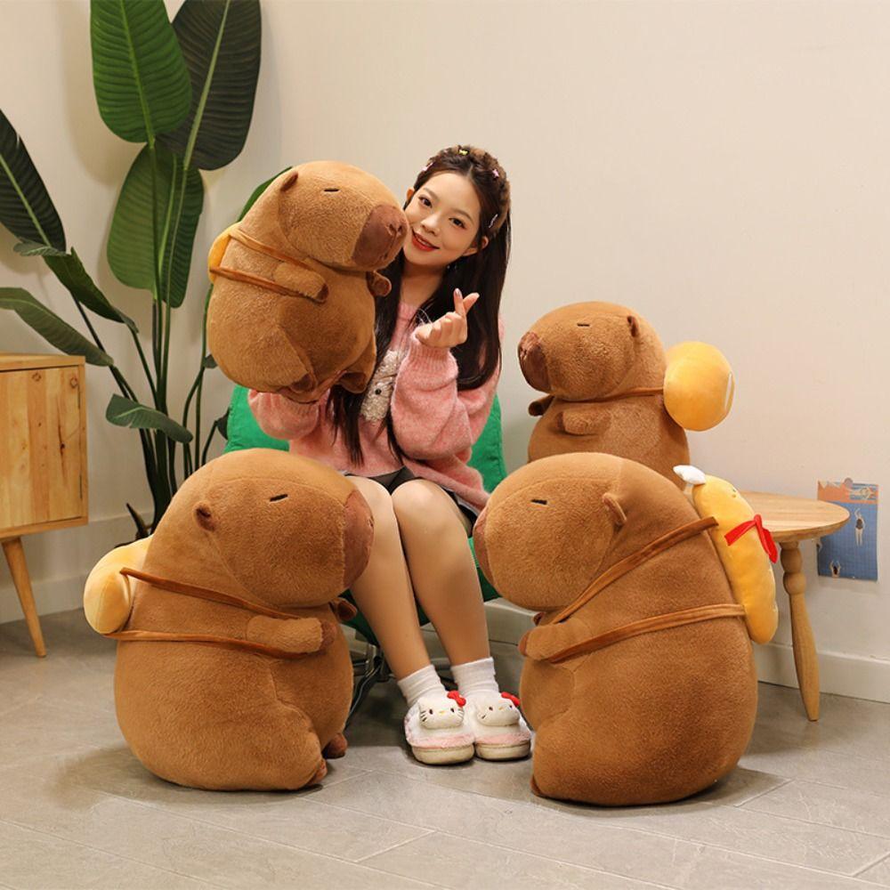 With Croissant Simulation Capybara Toy PP Cotton Stuffed Capybara Doll Birthday Christmas 25cm-Style 3
With Croissant Simulation Capybara Toy PP Cotton Stuffed Capybara Doll Birthday Christmas 25cm-Style 3