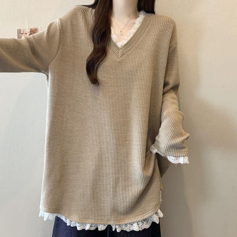 Sweatshirt for Women Oversize V Neck Loose Lace Casual Pullover Long Sleeve Shirt Winter Sweatshirt Top XXXXL дубильна кора
Sweatshirt for Women Oversize V Neck Loose Lace Casual Pullover Long Sleeve Shirt Winter Sweatshirt Top XXXXL дубильна кора