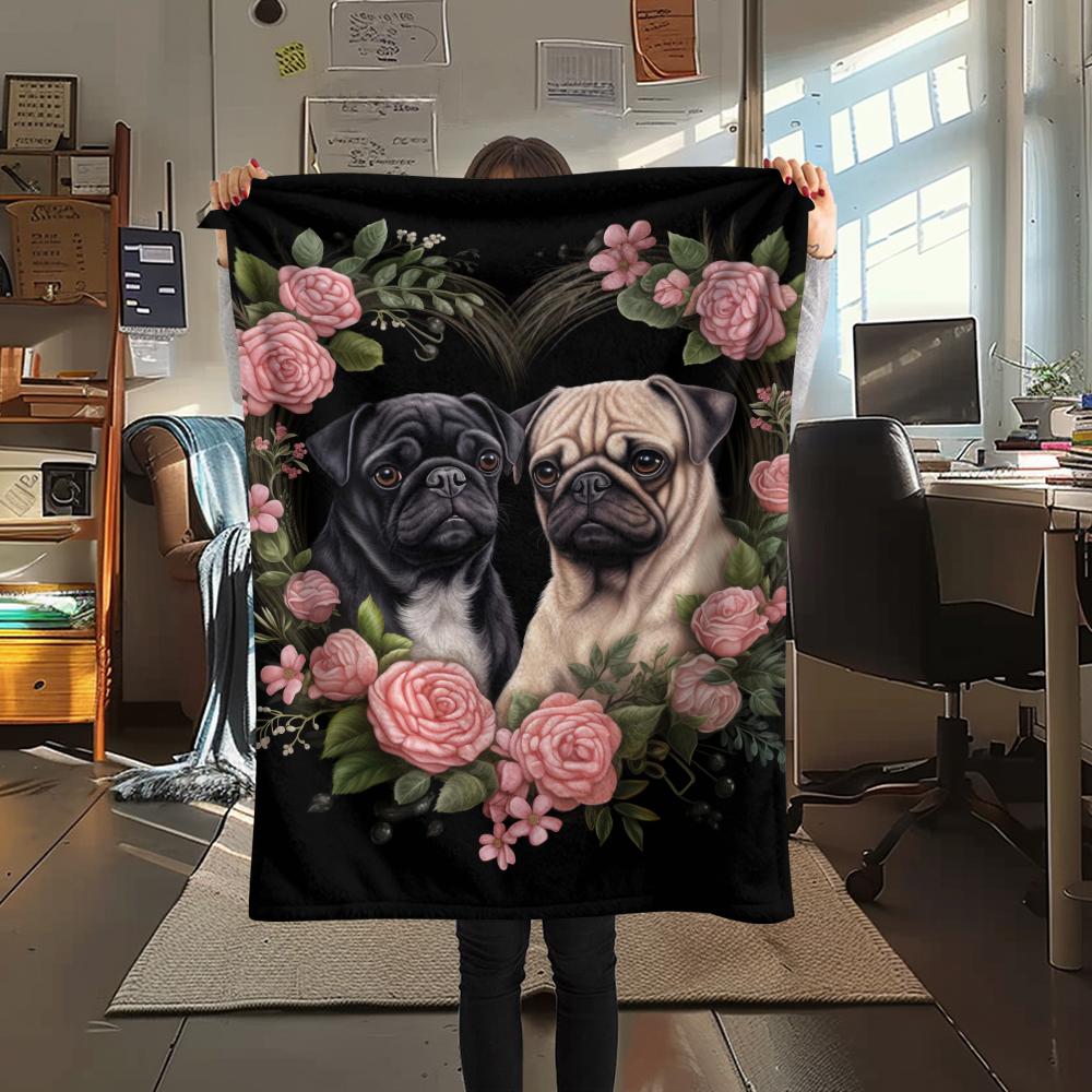 Rose and Dog Print Flannel Blanket,High quality Comfortable for All Seasons,Home Decor,Warmth and Comfort,Perfect for Christmas Gifts 80cm x 120cm
Rose and Dog Print Flannel Blanket,High quality Comfortable for All Seasons,Home Decor,Warmth and Comfort,Perfect for Christmas Gifts 80cm x 120cm