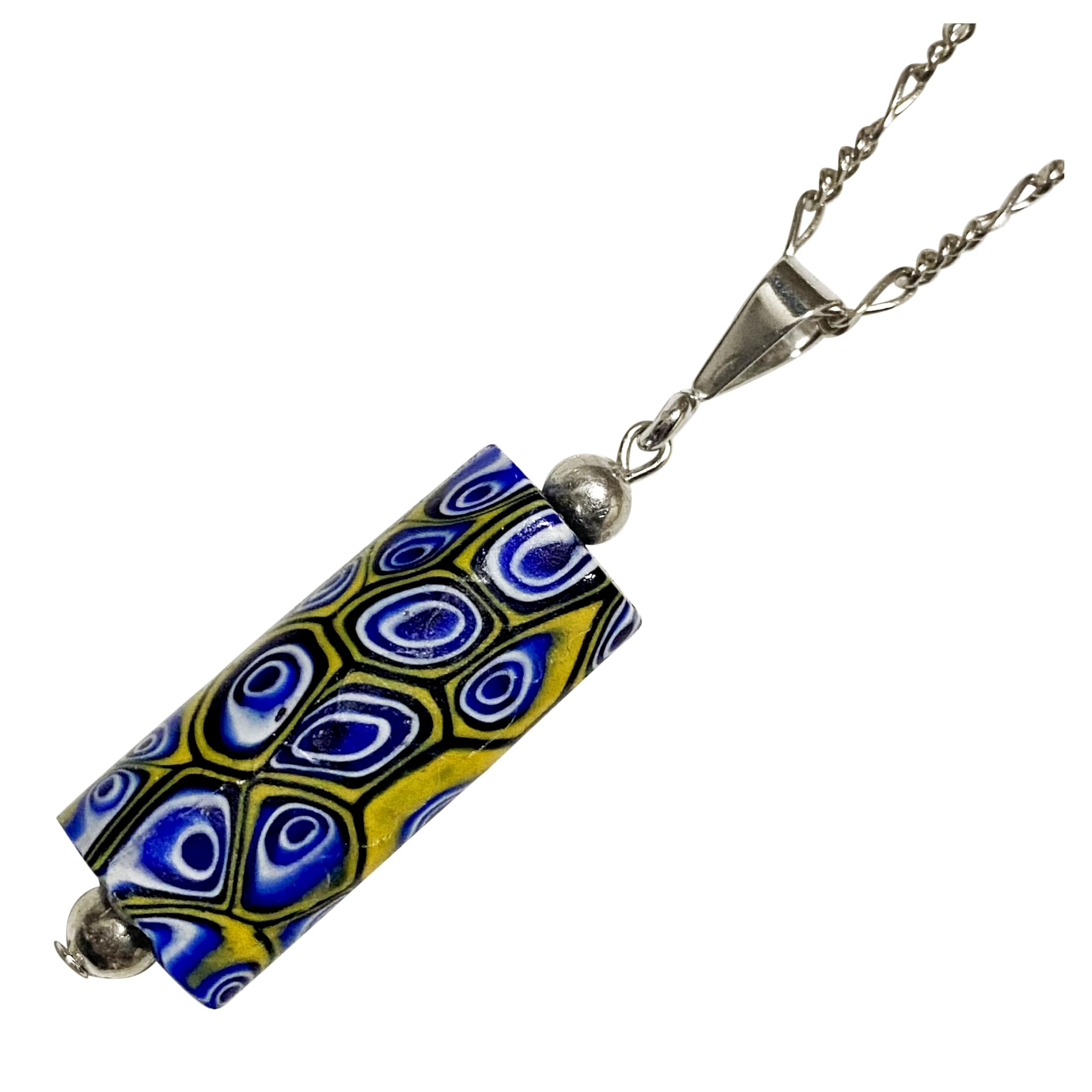 Venetian Lampwork Bead Antique Beads SILVER925 Pendant Necklace Millefiori Venetian Trade Beads Figaro Chain Necklace 55cm Antiquebeads Handmade
Venetian Lampwork Bead Antique Beads SILVER925 Pendant Necklace Millefiori Venetian Trade Beads Figaro Chain Necklace 55cm Antiquebeads Handmade