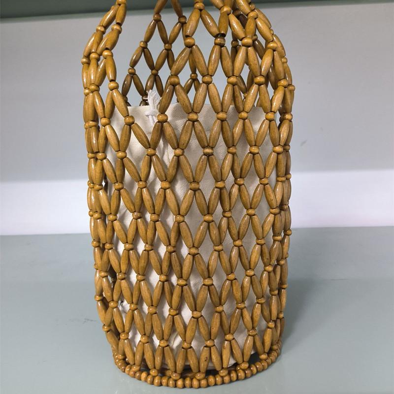 2025 New Design Summer Handmade Lady Wooden Bead Woven Tote Bag Hollow-out Shoulder Bag Travel Beach Underarm Bucket Bag Handbag
2025 New Design Summer Handmade Lady Wooden Bead Woven Tote Bag Hollow-out Shoulder Bag Travel Beach Underarm Bucket Bag Handbag