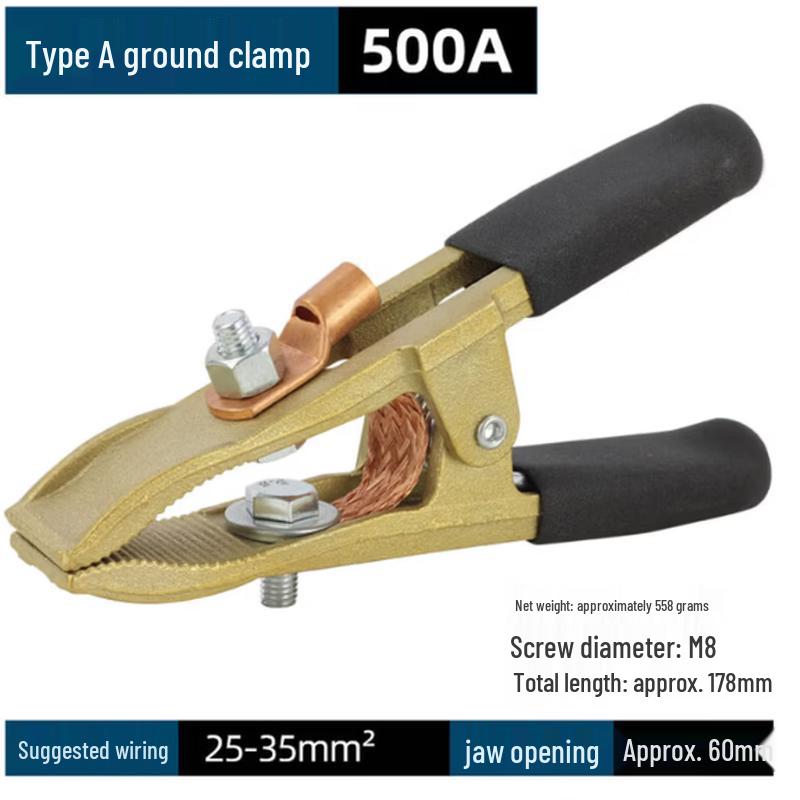 YMTI All-Copper Type A 500A Welding Ground Clamp
YMTI All-Copper Type A 500A Welding Ground Clamp