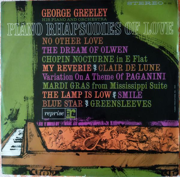 LP Record GEORGE GREELEY Piano Rhapsodies Of Love SJET7293 REPRISE 1963 Japan Jazz Used
LP Record GEORGE GREELEY Piano Rhapsodies Of Love SJET7293 REPRISE 1963 Japan Jazz Used