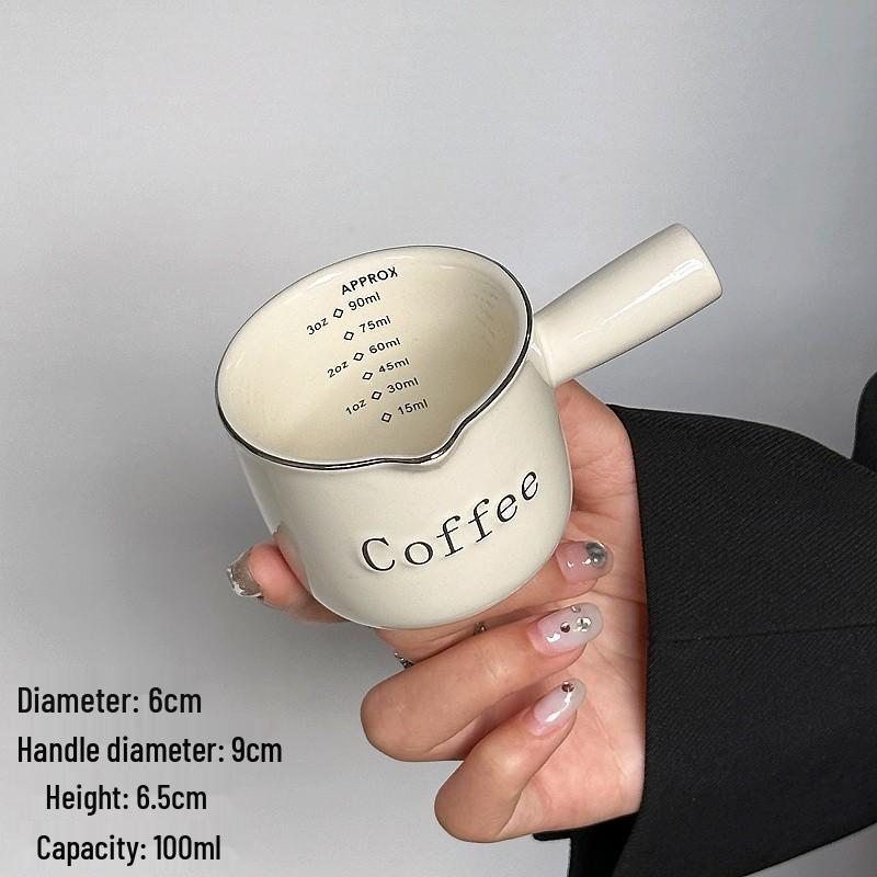 Exquisite Italian Ceramic Espresso Cups with Scale for Measuring, Extraction, and Milk Serving
Exquisite Italian Ceramic Espresso Cups with Scale for Measuring, Extraction, and Milk Serving