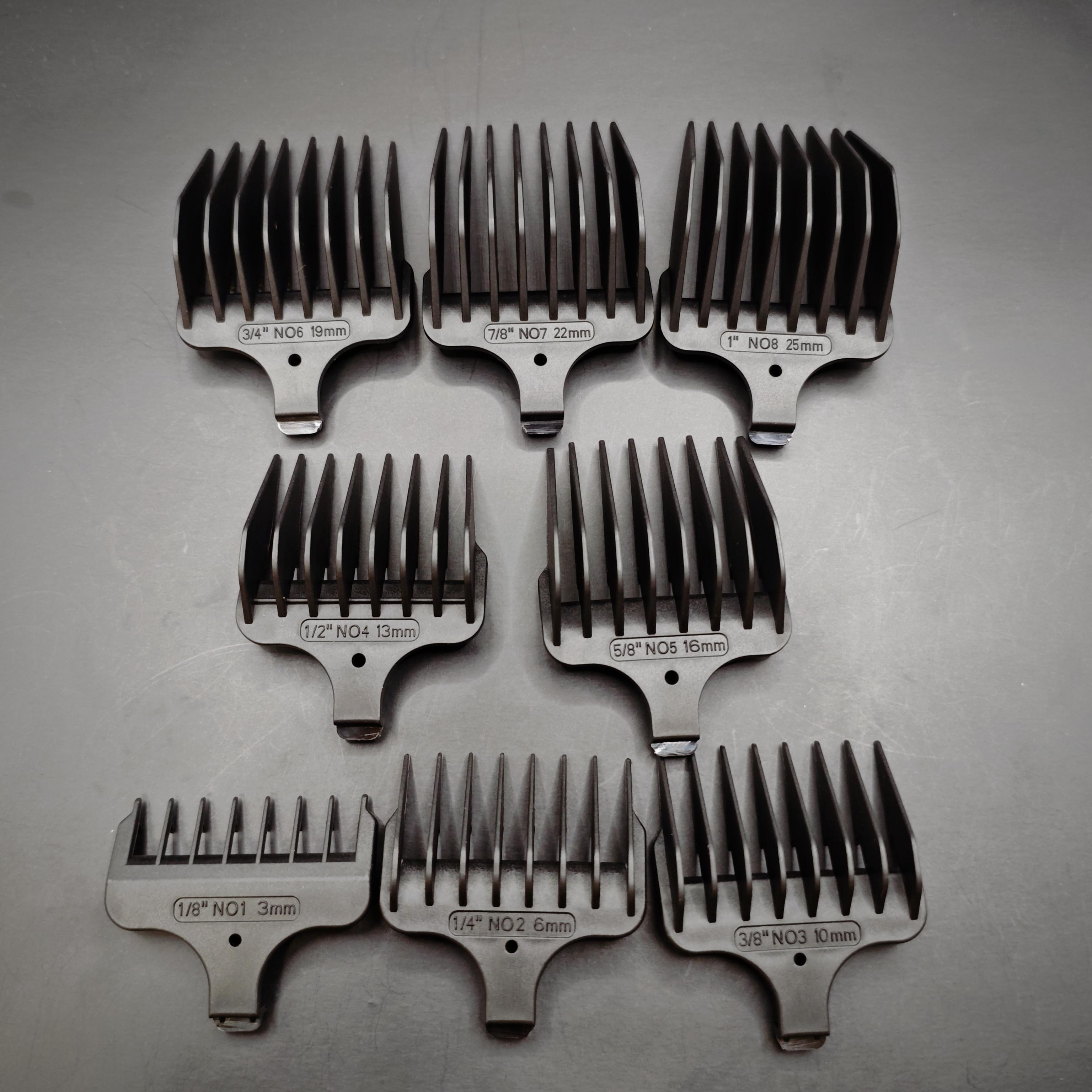 8PCS Hair Clipper Gulde Comb #1-#8 Prewave Replacement For Wahl T-Blade 9880L 9884 9884L 9885 9885L 9886 9888 9888L чорний
8PCS Hair Clipper Gulde Comb #1-#8 Prewave Replacement For Wahl T-Blade 9880L 9884 9884L 9885 9885L 9886 9888 9888L чорний