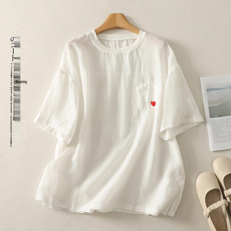 2026 Plus Size Loose Fit Summer Literary Round Neck Pullover Short-Sleeve T-Shirt XL білий
2026 Plus Size Loose Fit Summer Literary Round Neck Pullover Short-Sleeve T-Shirt XL білий