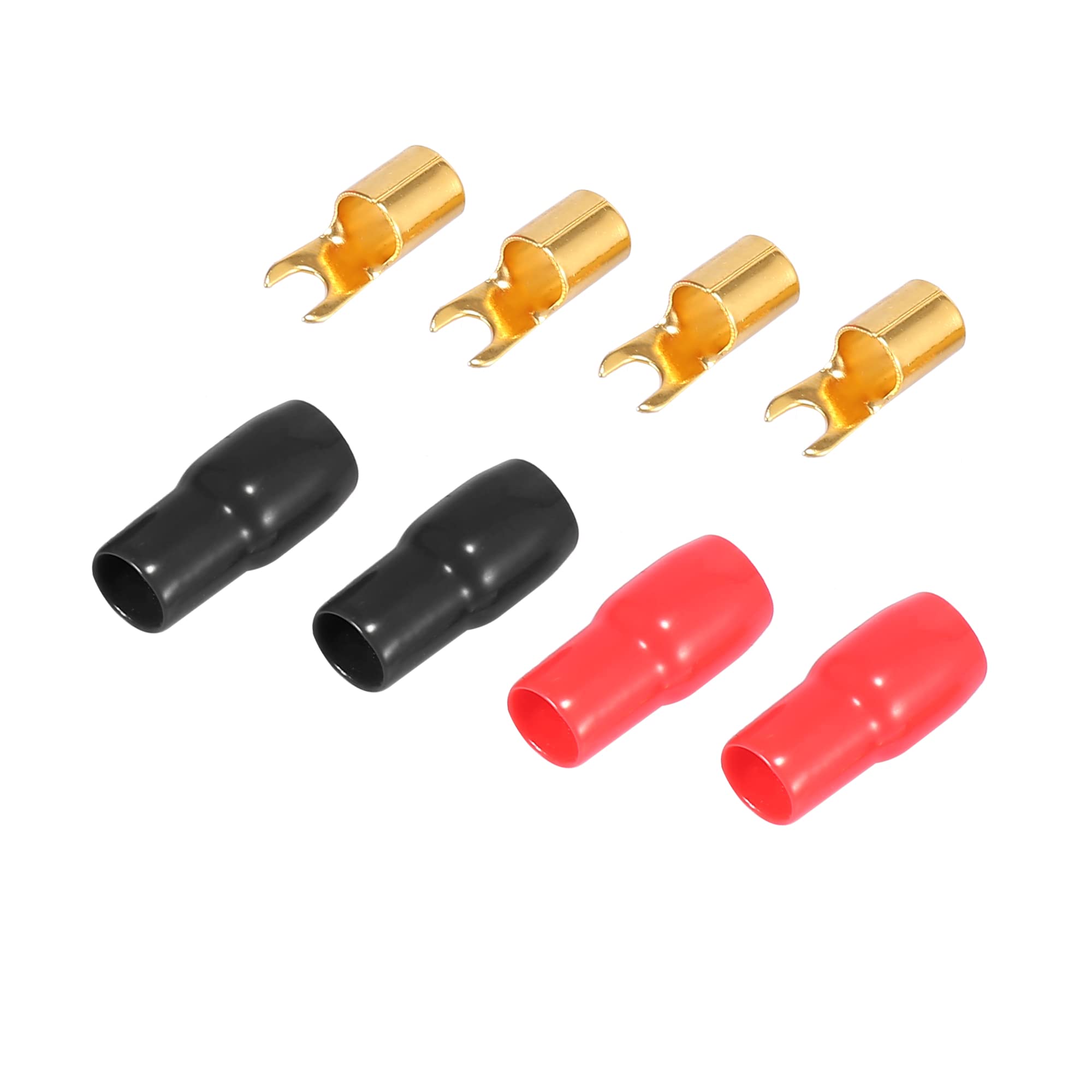 ACROPIX Terminal Adapter U Type Crimp Terminal Connector for Speaker Wire Cable Automatic 4 Gauge Strip Spade Black Red 8pcs
ACROPIX Terminal Adapter U Type Crimp Terminal Connector for Speaker Wire Cable Automatic 4 Gauge Strip Spade Black Red 8pcs