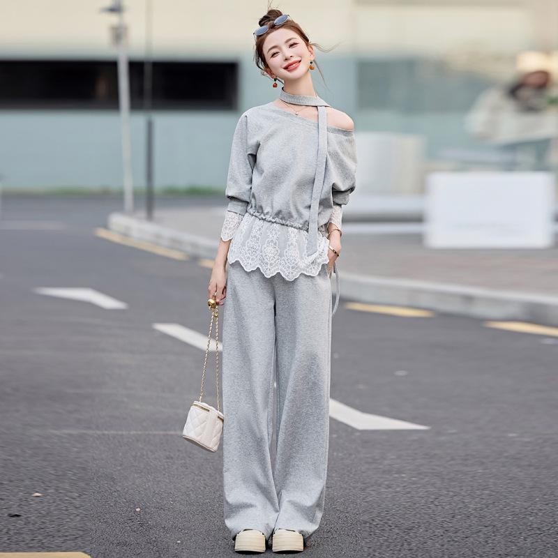 2025 Stylish Lace Patchwork Sweatshirt & Pants Set for Spring/Autumn S (90-105 jin) чёрный
2025 Stylish Lace Patchwork Sweatshirt & Pants Set for Spring/Autumn S (90-105 jin) чёрный