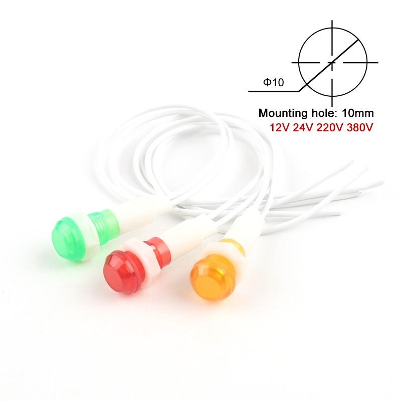 5Pcs Mounting Neon Indicator Signal Lamp Panel Red Green Yellow Lights 380V 220V 12V/24V DC XD 10mm Pilot Guiding
5Pcs Mounting Neon Indicator Signal Lamp Panel Red Green Yellow Lights 380V 220V 12V/24V DC XD 10mm Pilot Guiding