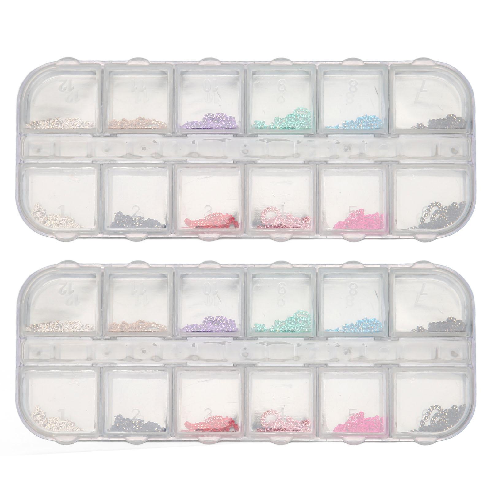 2 Boxes Art Nail Chains Metal Rhinestones Nail Chain Decorations for Nail Art Chains DIY Design 12 Colors
2 Boxes Art Nail Chains Metal Rhinestones Nail Chain Decorations for Nail Art Chains DIY Design 12 Colors