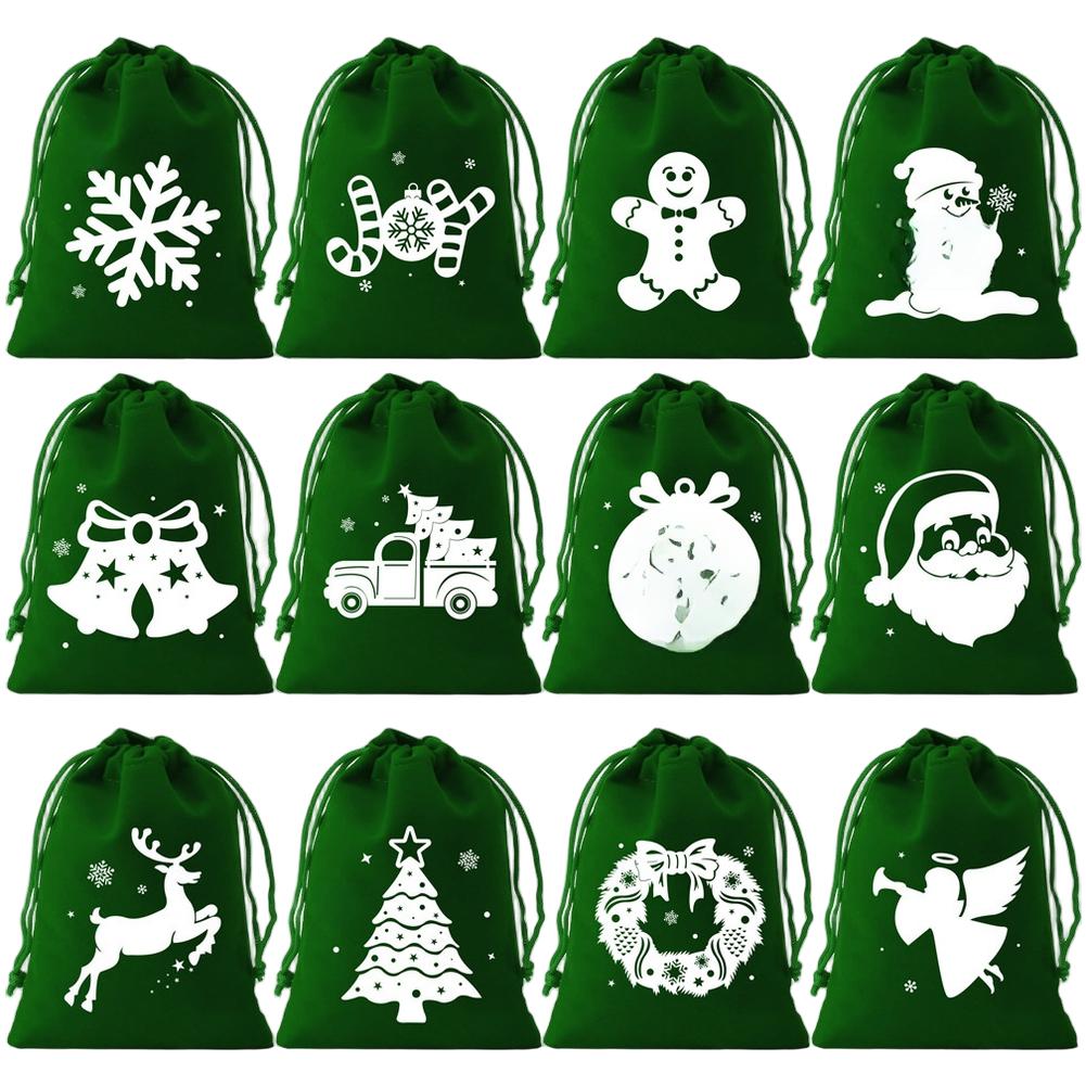 Christmas Present Bags Velvet Drawstring Pouches Holiday Party Candy Bags 12pcs Xmas Tree Printed Drawstring Pouch Candy Jewelry
Christmas Present Bags Velvet Drawstring Pouches Holiday Party Candy Bags 12pcs Xmas Tree Printed Drawstring Pouch Candy Jewelry