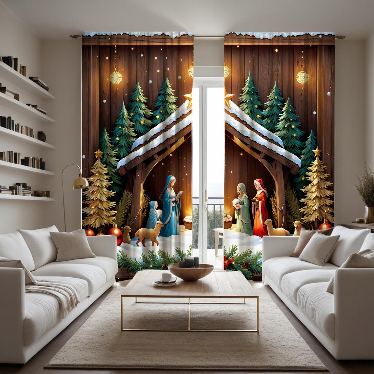 2 шт. HD цифровых желтых штор, завязанных под рождественской елкой, стиль украшения дома, украшение гостиной, спальни, одежда r W52H63inchW132H160cm
2 шт. HD цифровых желтых штор, завязанных под рождественской елкой, стиль украшения дома, украшение гостиной, спальни, одежда r W52H63inchW132H160cm