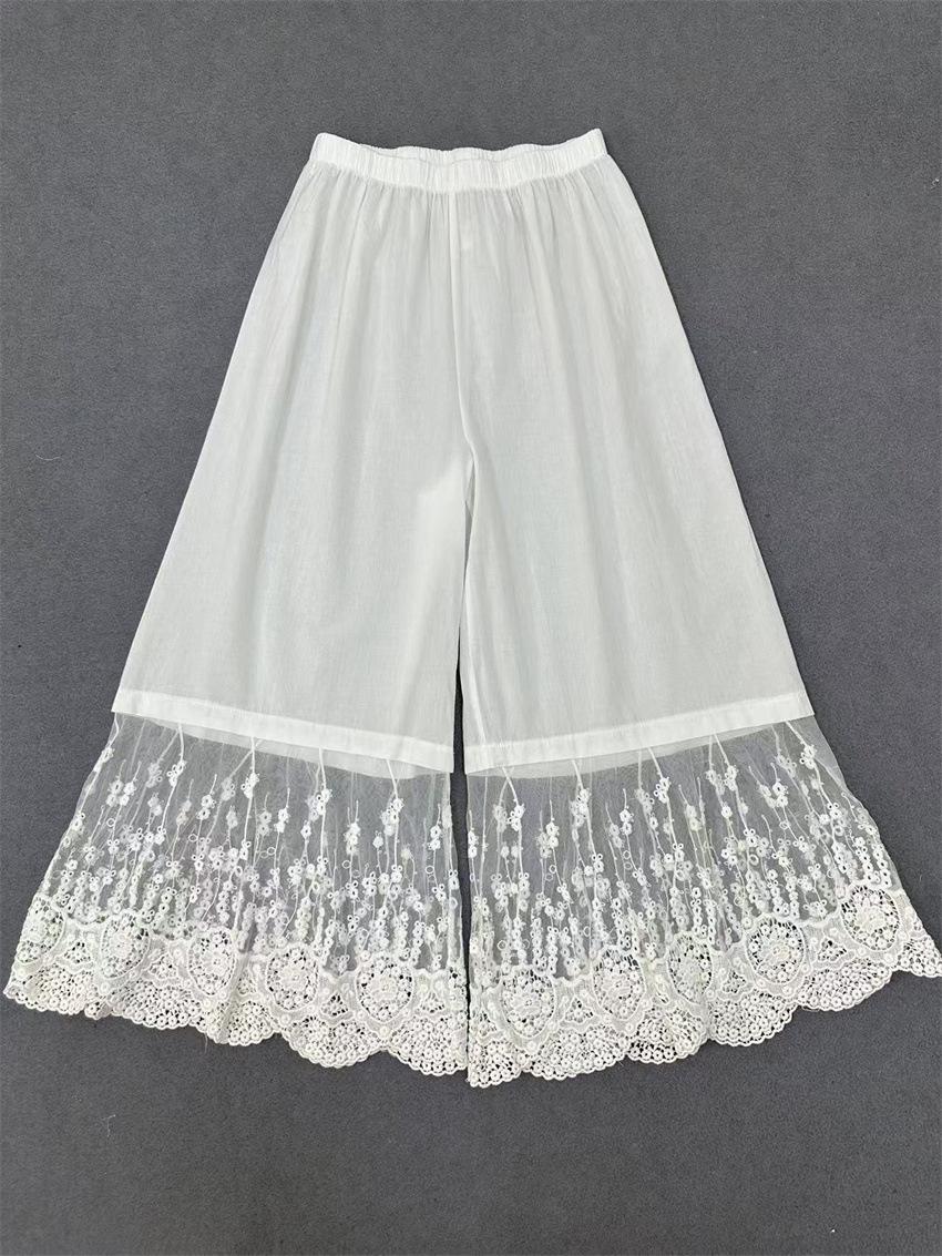 Johnature Lace Embroidered Mesh Layered Lace Inner Wear Base Wide-Leg Pants With Elastic Waist Thin Women Base Pants One Size білий
Johnature Lace Embroidered Mesh Layered Lace Inner Wear Base Wide-Leg Pants With Elastic Waist Thin Women Base Pants One Size білий