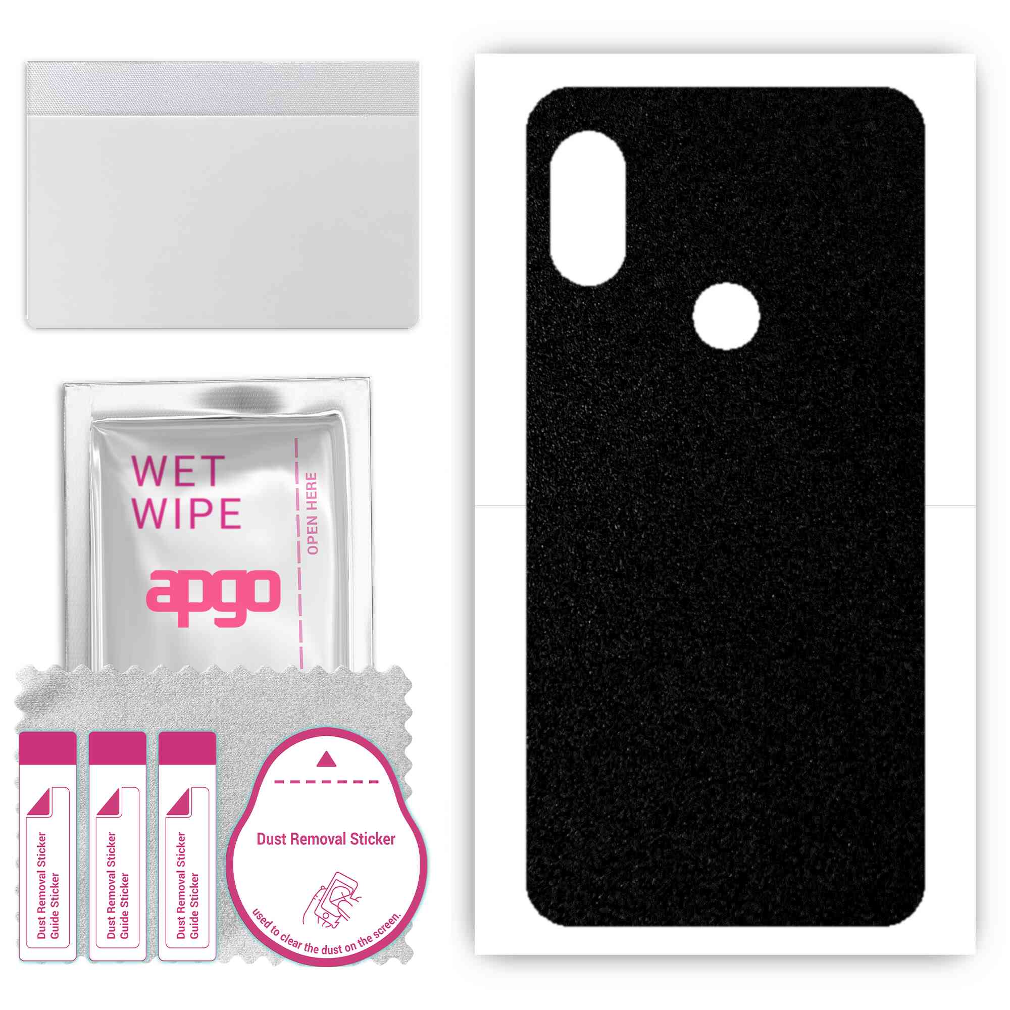 Apgo Protective Skin Sticker for the back compatible with Xiaomi Redmi Note 6 Pro, Wrap Film, Foil, Vinyl - Pattern Matte Black
Apgo Protective Skin Sticker for the back compatible with Xiaomi Redmi Note 6 Pro, Wrap Film, Foil, Vinyl - Pattern Matte Black