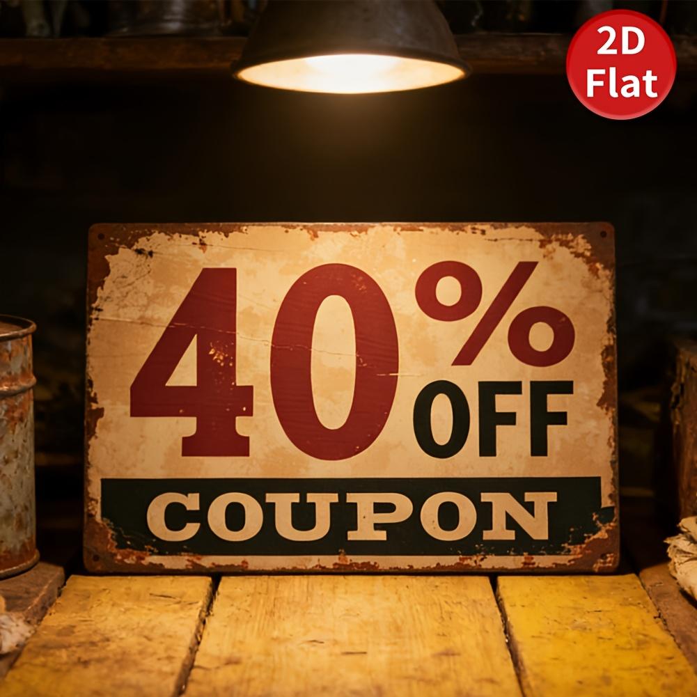 Vintage OFF COUPON Funny Metal Tin Sign 20x30cm(7.8x11.8inch)
Vintage OFF COUPON Funny Metal Tin Sign 20x30cm(7.8x11.8inch)