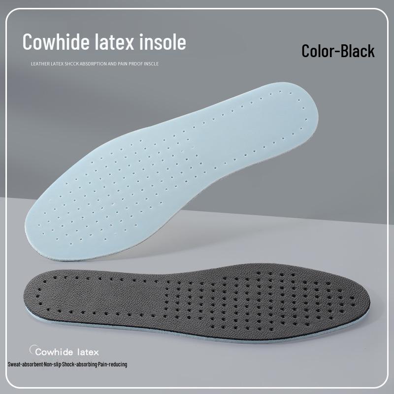 Cowhide Latex High-Elastic Shock Absorbing Deodorizing Soft Leather Summer Insoles for Prolonged Comfort. 43-44 чорний
Cowhide Latex High-Elastic Shock Absorbing Deodorizing Soft Leather Summer Insoles for Prolonged Comfort. 43-44 чорний