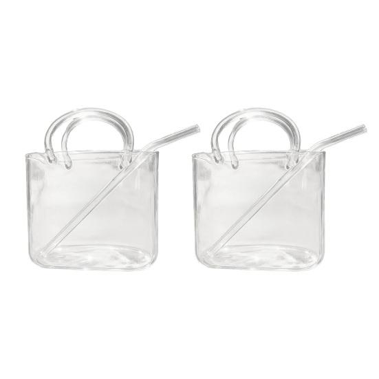 Handbag Shape Cocktail Glass with Straw Wine Juice Glasses Purse Beverage Container Novelty Party Drinkware for Bar Home 2pcs
Handbag Shape Cocktail Glass with Straw Wine Juice Glasses Purse Beverage Container Novelty Party Drinkware for Bar Home 2pcs