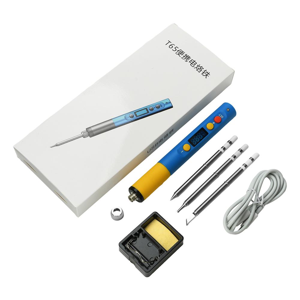 65W T65 Portable Smart Soldering Iron Integrated Heating Core LED Display Repair Tool QC/PD Power Delivery Protocol Type-C
65W T65 Portable Smart Soldering Iron Integrated Heating Core LED Display Repair Tool QC/PD Power Delivery Protocol Type-C