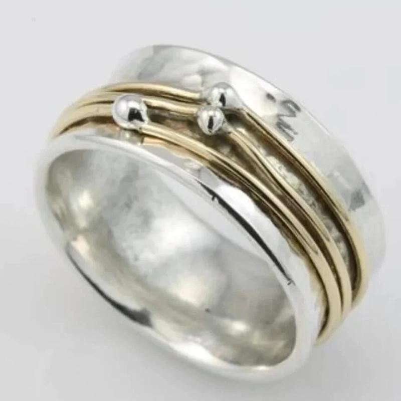Huitan Personality Female Finger Ring Metal Two Tone Wire Wrapped Design Hip Hop Style Women Rings Daily Wear Statement Zircon 6
Huitan Personality Female Finger Ring Metal Two Tone Wire Wrapped Design Hip Hop Style Women Rings Daily Wear Statement Zircon 6