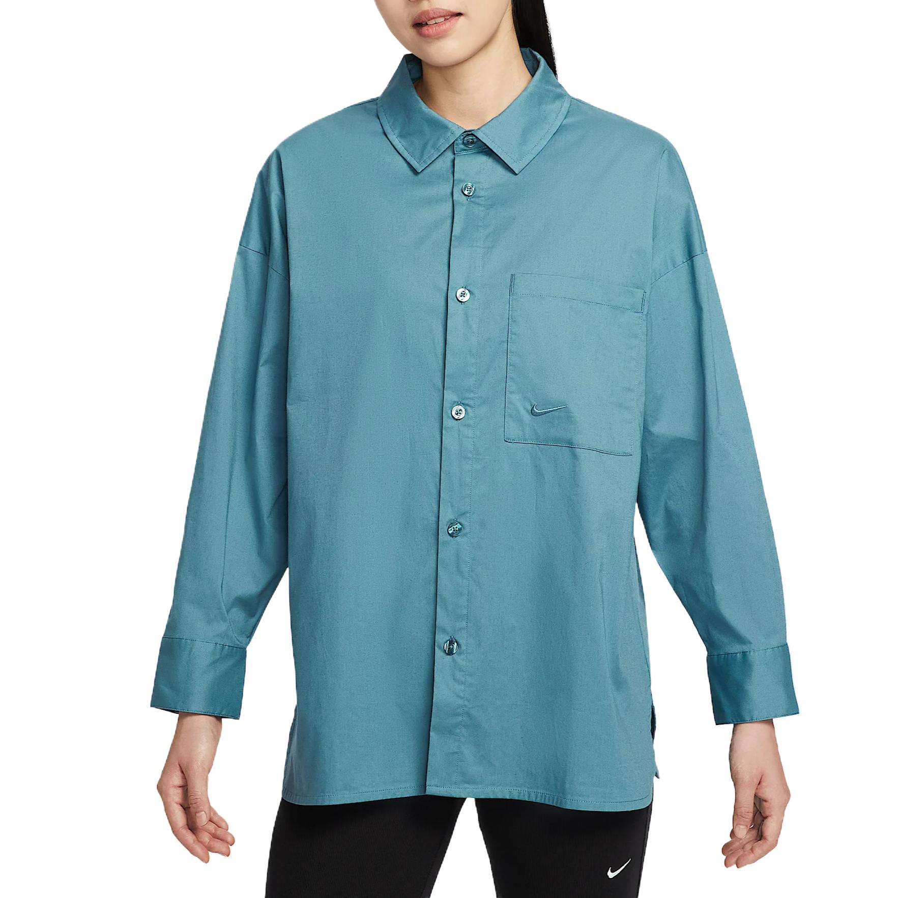 Nike Sportswear Chill Poplin Comfortable Fashion Casual Versatile Long Sleeve Shirt Women shirts Smoke-Blue HJ0716-006 S
Nike Sportswear Chill Poplin Comfortable Fashion Casual Versatile Long Sleeve Shirt Women shirts Smoke-Blue HJ0716-006 S
