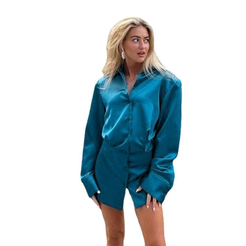 Элегантное облегающее сексуальное женское платье-рубашка для женщин, лето 2022, мини-платья с длинными рукавами, женский халат Femme Ladies Vestidos Mujer S тёмно-синий
Элегантное облегающее сексуальное женское платье-рубашка для женщин, лето 2022, мини-платья с длинными рукавами, женский халат Femme Ladies Vestidos Mujer S тёмно-синий