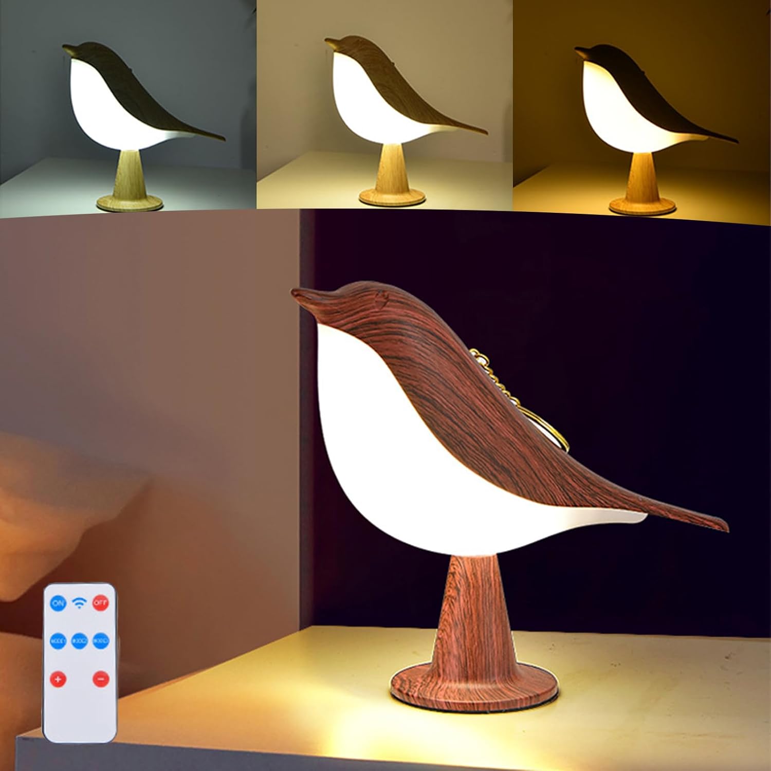 Fanyil Aroma LumiBird, настольная лампа Sherum Bird - 3 цветовых температуры с сенсорным диммером для спальни A
Fanyil Aroma LumiBird, настольная лампа Sherum Bird - 3 цветовых температуры с сенсорным диммером для спальни A